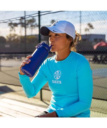 Takeya Pickleball Insulated Water Bottle 32oz with Straw Lid - Backspin Pink - Buy Online on SooperMarket.com