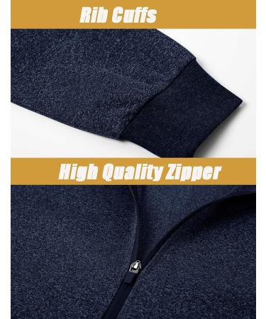 MAGNIVIT Men's Navy Blue Tracksuit Set - Small | Full Zip Athletic Jogging Sweatsuit - Buy Online on SooperMarket.com
