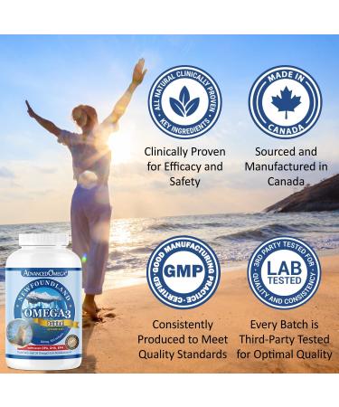 ADVANCED OMEGA Seal Oil 500mg (300 Softgels) Canadian Newfoundland Harp Seal Omega-3 Supplement Non-GMO Gluten-free Soy-free and Dairy-free Made in Canada - Buy Online on SooperMarket.com