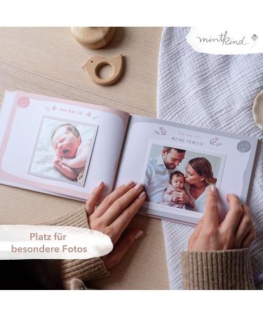 Mintkind Baptism Book | Perfect Baptism Gifts for Boys & Girls | Memory Book & Godchild Gift | Ideal Godmother Gift with Flower Design - Buy Online on SooperMarket.com
