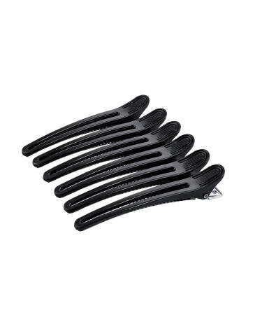 Ponics made of metal and plastic hair clips hair clips for hairdresser for a hair - hair clip hair clips clips for hair - 6 pieces black 10 cm
