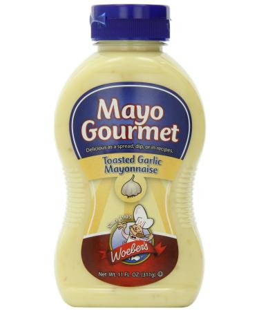 Woebers Mayonnaise, Toasted Garlic, 11 Ounce