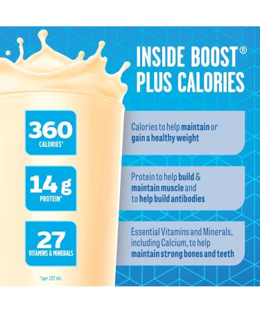 BOOST PLUS Complete Nutrition Drink Vanilla 6x237ml Bottles Case Pack of 4 Packaging May Vary - Buy Online on SooperMarket.com