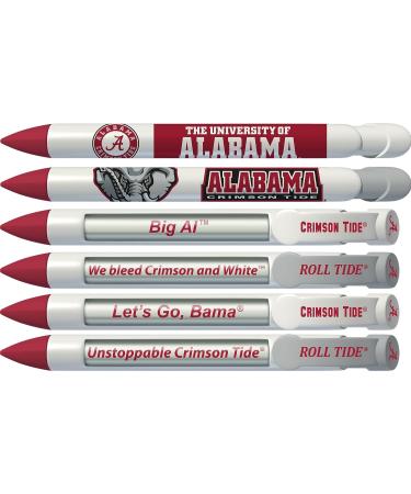 Alabama Crimson Tide College Pens - Rotating Message 6 Pen Set - Buy Online on SooperMarket.com