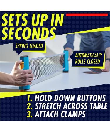 NIBIRU SPORT Ping Pong Paddles Set with Retractable Net & Storage Case - Professional Table Tennis Rackets & Balls - Game Table Accessories - Buy Online on SooperMarket.com