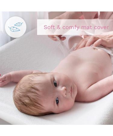 Baby Changing Mat Terry Cover 70x50cm with Raised Edges, Yellow - Buy Online on SooperMarket.com