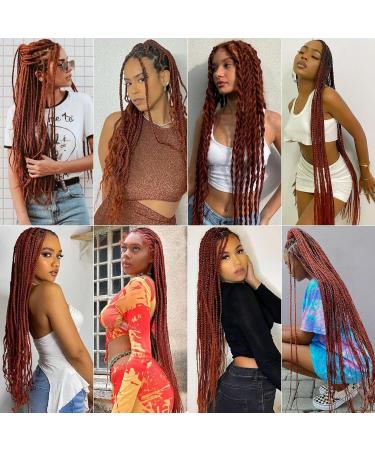 Buy Xusuperb 30 Pre Stretched Braiding Hair - Ginger Color 350# | Soft Yaki Braids Extensions (6 Packs) - International Shipping Available - Buy Online on SooperMarket.com