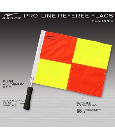 AGORA Pro Line Premium Soccer Referee Flags with Case - Professional-grade equipment for accurate match officiating - Buy Online on SooperMarket.com