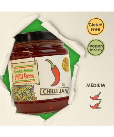 South Devon Chilli Farm | Fresh Chilli Jam Ideal Condiment for Cheese Meats Eggs & Seafood Gluten Free Vegan Friendly 250g Jar - Case of 6 - Buy Online on SooperMarket.com