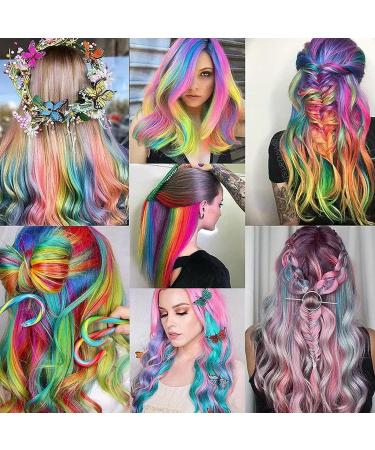 12 PCS Purple Hair Extensions Clip in 22Inch Purple Hair Extensions Colorful Straight Extensions Hair Highlights Accessories for Kid Girls Women Party Hair Decor 12pcs-Purple - Buy Online on SooperMarket.com