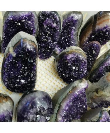 Natural crystal rough Natural Crystal Rough Amethyst Crystal Geode Cluster Natural Raw Reiki Quartz Crystals Stones from Uruguay Powerful Crystals Geode for Witchcraft Home Decor Reiki Feng Shui 2.2lb 2.2lbs - Buy Online on SooperMarket.com