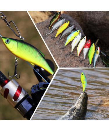 Sougayilang Minnow Fishing Lures Crankbaits Set - 10PCS Trout Bass Perch Hard Baits Swimbaits for Topwater Fishing - Style-B - Buy Online on SooperMarket.com