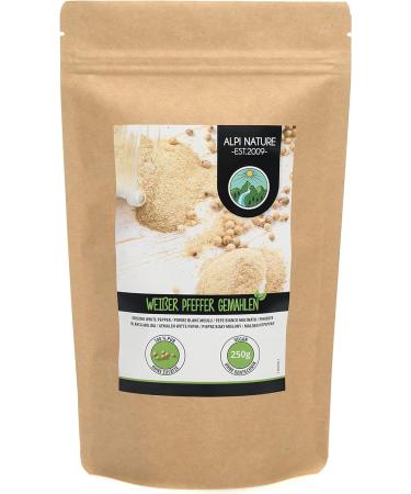 Organic Ground White Pepper Powder (250g/8.8oz) - 100% Natural, Vegan, No Additives - Buy Online on SooperMarket.com