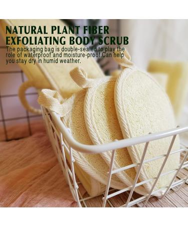 Natural Luffa Body Cloths - Eco-Friendly Biodegradable Shower Scrubs (4 Pack) for Men & Women - Buy Online on SooperMarket.com