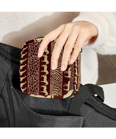 Wild Animals African Pattern Period Pouch - Tampon Storage Bag for Teen Girls - Buy Online on SooperMarket.com
