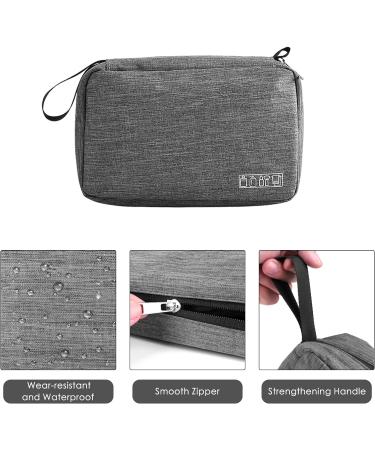 Cooja Hanging Toiletry Bag for Women - Travel Washbag with Hook & Handle, Grey - Includes 1 Toilet Bag + 2 Drawstring Bags - Buy Online on SooperMarket.com
