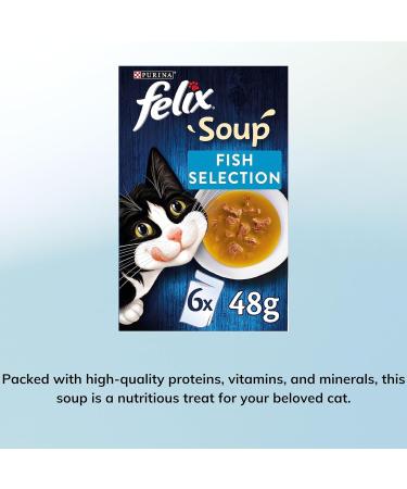 Felix Soup Cat Food Bundle Containing Farm and Fish Selection 48g x24 | Cat Treats 60g x2 | Silvervine Sticks - Buy Online on SooperMarket.com