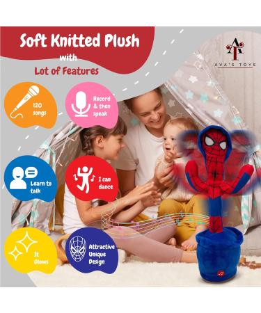 Interactive Superhero Robot Spider Dancing Toy with 120 Songs | Talking Blue Cactus Toy for Boys & Girls | LED Lights & Funny Moves - Buy Online on SooperMarket.com