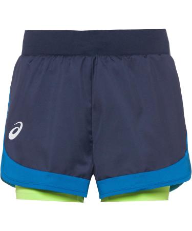 Asics ladies match tennis shorts blue s