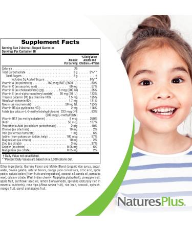 Buy Natures Plus Animal Parade Children s Multivitamin - 50 Gluten-Free Gummies in Assorted Flavors | Shop Internationally - 30 Servings - Buy Online on SooperMarket.com