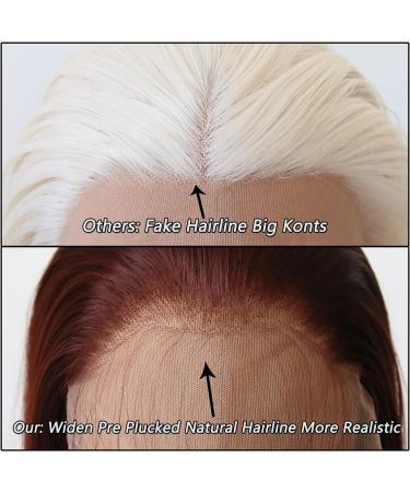 Long Straight Reddish Brown Lace Front Wig - Heat Resistant Synthetic Hair for Black Women - Cosplay and Daily Wear - Buy Online on SooperMarket.com