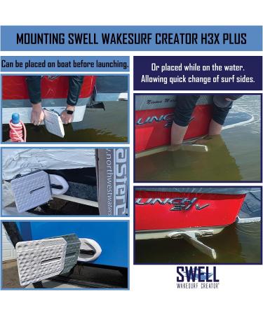 Swell Wakesurf Creator H3X Plus - Extendable & Rotating Wake Shaper with Hydrodynamic Texture - Buy Online on SooperMarket.com