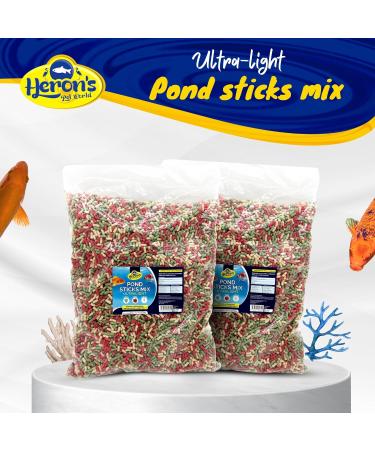 HERONS Pond Sticks Mix Ultralight 15L - Koi & Goldfish Food - Complete Feed for Pond Fish - Buy Online on SooperMarket.com