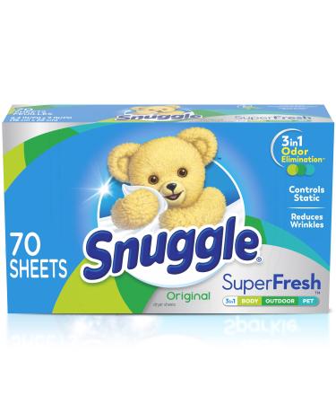 Snuggle Plus SuperFresh Fabric Softener Dryer Sheets with Static Control and Odor Eliminating Technology Original 70 Count