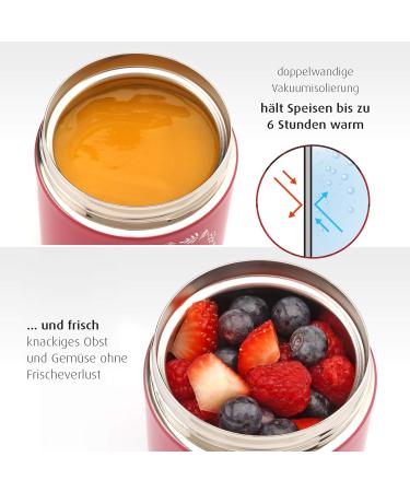 Reer Stainless Steel Warming Box for Baby Food - 300ml Berry Red | Anti-Slip Base | International Shipping - Buy Online on SooperMarket.com