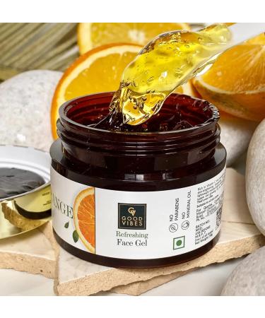 Good Vibes Orange Refreshing Face Gel - Hydrating Anti-Aging Moisturizer | Lightweight Cream for All Skin Types | Paraben & Sulfate Free 3.53 Oz (100g - Buy Online on SooperMarket.com