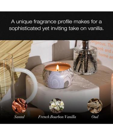 Voluspa Santal Vanille Mini Tin Candle - 4oz Vegan Coconut Wax 25 Hour Burn Time All Natural Wicks USA Made - Buy Online on SooperMarket.com