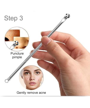 Blackhead Remover Comedone Squeezer Set Blackhead Remover Pore Cleanser Facial Cleansing Pimples Acne Whiteheads Blackhead Remover Kit with Box of 4 - Buy Online on SooperMarket.com