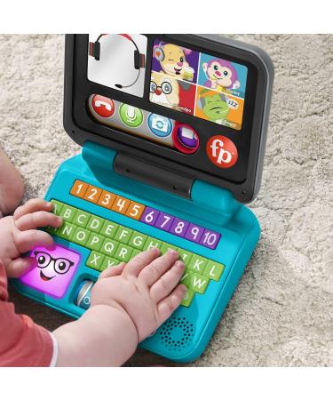 Fisher-Price Learning Fun HomeOffice Laptop | Electronic Educational Toy for 6+ Months | Smart-Stage Learning ABCs 55+ Songs First German Words - Buy Online on SooperMarket.com