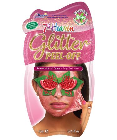 7th Heaven Glitter Easy Peel-Off Mask with Pressed Pomegranate Squeezed Blueberries and Crushed Cranberries to Remove Dirt and Grime Ideal for Normal Combo & Oily Skin