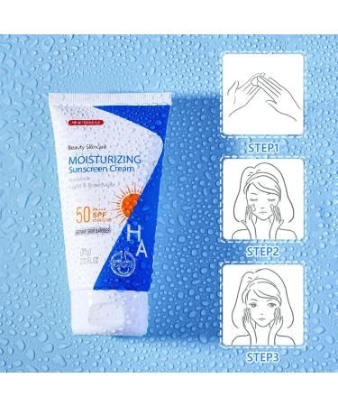 Hyaluronic Acid Body Sunscreen SPF 50 | Hydrating Water-Resistant Lotion for Face & Body | Moisturizing Sunscreen Moisturizer - Buy Online on SooperMarket.com