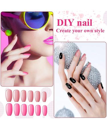 720Pcs 30 Sets Medium Square False Nails - Classic Color Glossy Press-On Ballerina Coffin Nails for Women & Girls | DIY Full Cover Artificial Fake Nails - Buy Online on SooperMarket.com