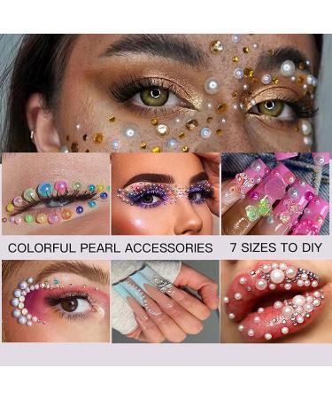 Belicey 24000pcs Flatback Rhinestones Jelly Crystal Round Beads Gems - 6 Colors Nail & Craft Supplies for Makeup, Face, Tumblers - DIY Decoration (Pearl3) - Buy Online on SooperMarket.com