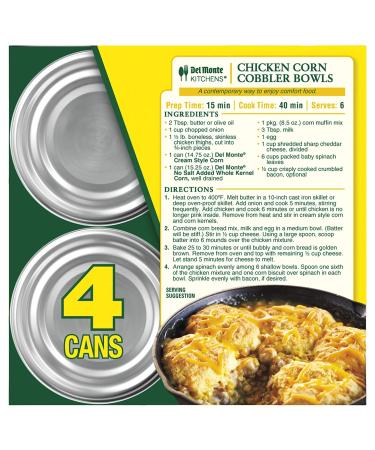 Del Monte Golden Sweet Whole Kernel Corn - No Added Salt - 15.25 oz Can - Buy Online on SooperMarket.com