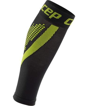 CEP Nighttech Calf Sleeve 2.0 | Reflective Women's Compression Leg Gums | Medi Size LV Black/Green Socks for Ultimate Calf Support - Buy Online on SooperMarket.com