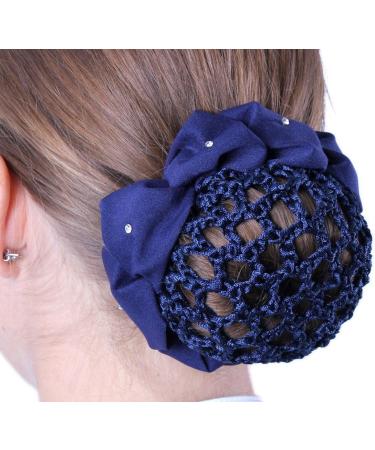 Shop QHP Hair Bow Flower Hair Net - Elastic Universal Size Rhinestones in Various Colors - Perfect for Stylish Updos - Buy Online on SooperMarket.com