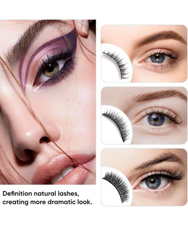 Self Adhesive False Eyelashes 3 Different Types Adhesive Lashes No Glue Needed Reusable Waterproof False Eyelashes Natural Look for Makeup 3 Pairs - Buy Online on SooperMarket.com