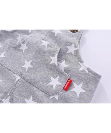 Mud Kingdom Little Boys Overalls | Casual Star Design | Size 9-12 Months | Gray - Buy Online on SooperMarket.com