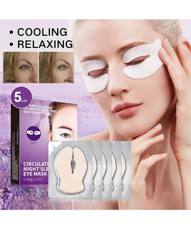 Circulation Shape Night Sleeping Eye Masks 5 Pair Under Eye Gel Patches Hyaluronic Acid Anti Wrinkle Under Eye Patches For Puffy Eyes Eye Bags and Dark Circles Eye Masks Skincare - Buy Online on SooperMarket.com