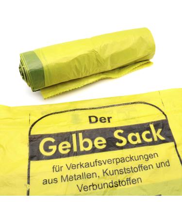 10 rolls of yellow bags yellow bags with practical drawstring 90 liters 15 - recyclables bag 13 pieces (pack of 10)