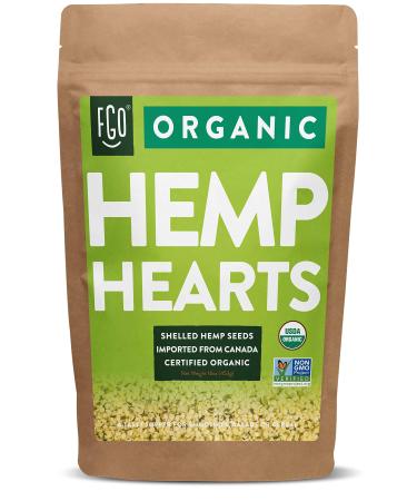 Organic Hemp Hearts | Shelled Hemp Seeds | Imported from Canada | 16oz Resealable Bag 16 Ounce (Pack of 1)