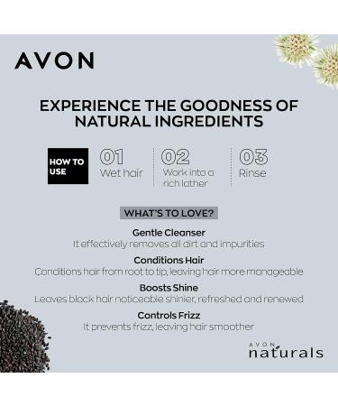 AVON Naturals Black Shine Bhringraj 2-in-1 Shampoo & Conditioner | 180 ml | Strengthen & Shine | International Shipping Available - Buy Online on SooperMarket.com