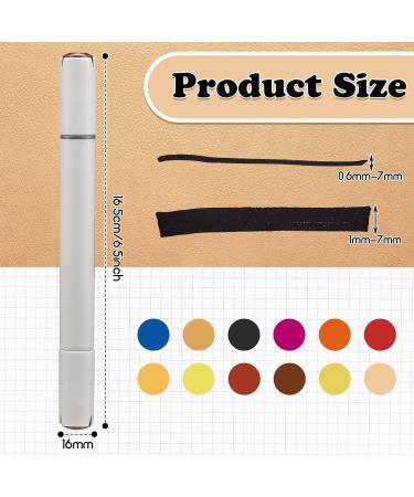 Leather Dye Marker Pens - 12 Pack Dual Tip Touch Up Pen Set for Shoe Repair - 12 Colors - Buy Online on SooperMarket.com