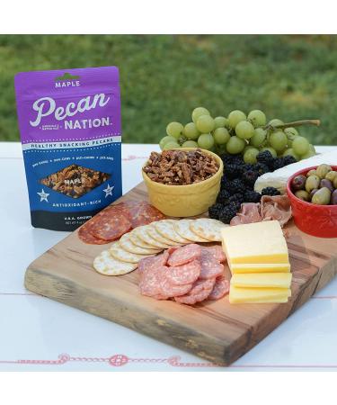 Pecan Nation Maple Flavored Roasted Sweet Pecan Pieces 4 oz - Natural, Antioxidant-Rich, Non-GMO Nut Snack for Adults & Kids - Buy Online on SooperMarket.com