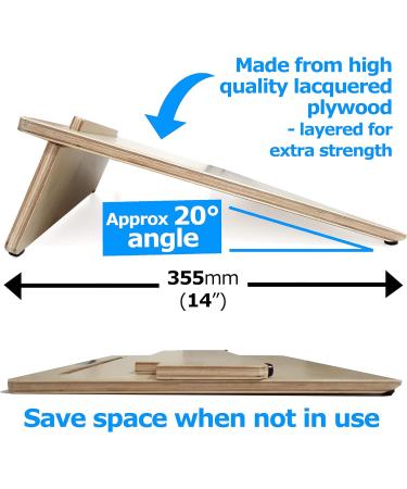 Ergonomic A3 Writing Desk with Grip Mat - Space-Saving Design for Comfort | Zieler  - Buy Online on SooperMarket.com