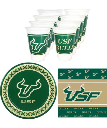 Westrick South Florida Bulls Party Supplies - Serves 16 (48 pieces)